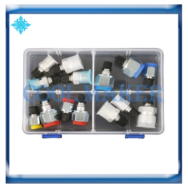 Auto air conditioner leak test detection plug tool R134a R12 connector