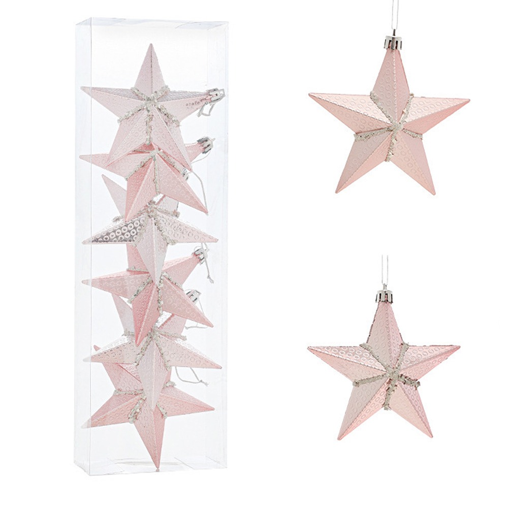 Pink Christmas Balls Pendants Pinecone Ice Cream Xmas Tree Hanging Ornaments Shatterproof Pentagram Merry Christmas Decor: light green
