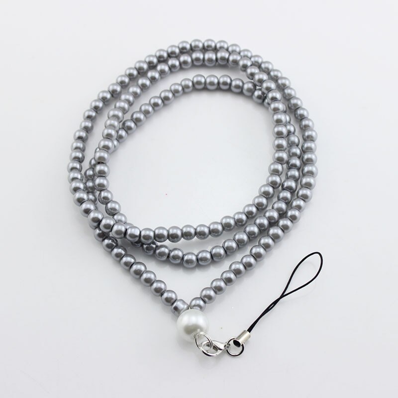 1Pcs Sling Parel Mode Mobiele Telefoon Riemen Lanyard Accessoires Telefoon Camera Universele Lanyard Touw: Silver