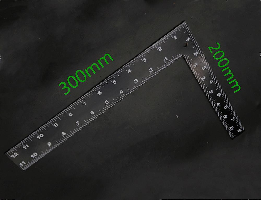 90 degree right angle square ruler measuring angle right angle stainless steel rustproof woodworking leather DIY: Default Title