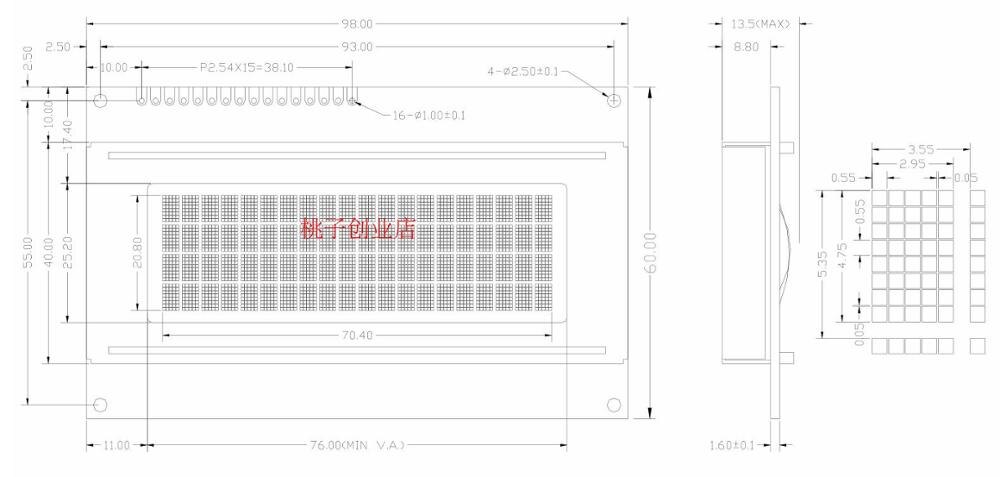 10 Pcs 2004A lcd-scherm 2004LCD 98X60 MM 3D printer LCD 5 V 20X4 tekens Blauw screen/Geel scherm/Grijs scherm