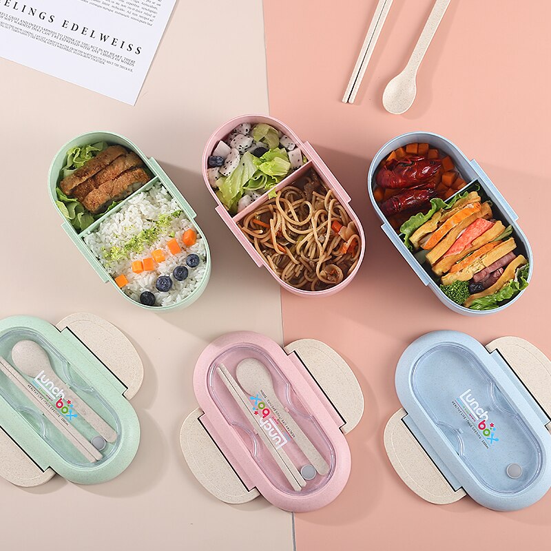 Magnetron Lunchbox Tarwestro Servies Voedsel Opslag Container Kinderen Kids School Office Draagbare Bento Box Lunch Tas