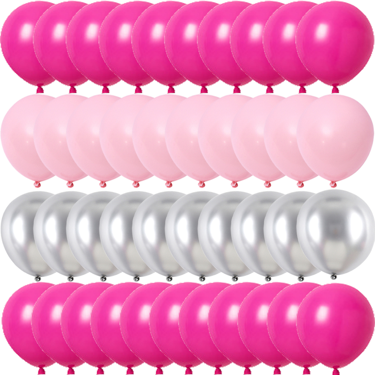 40PCS Rose Pink Metal Latex Bar Confetti Balloons Wedding Decorations Matte Globos Birthday Girl kidParty Decorations Year: MULTI