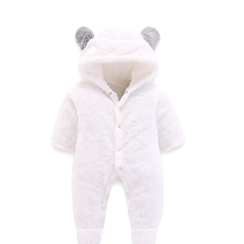 bambino ragazzo ragazza capispalla invernale pagliaccetto caldo corpo con cappello antiscivolo casuale manica lunga simpatico cartone animato orecchio felpa con cappuccio cachemire: NY0886A / 6-9M