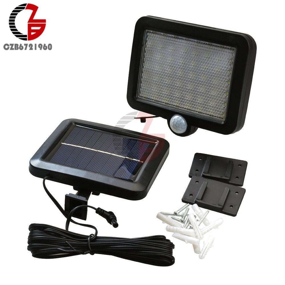 56 Led Motion Sensor Solar Powered Outdoor Tuin Beveiliging Flood Light Spot Lamp