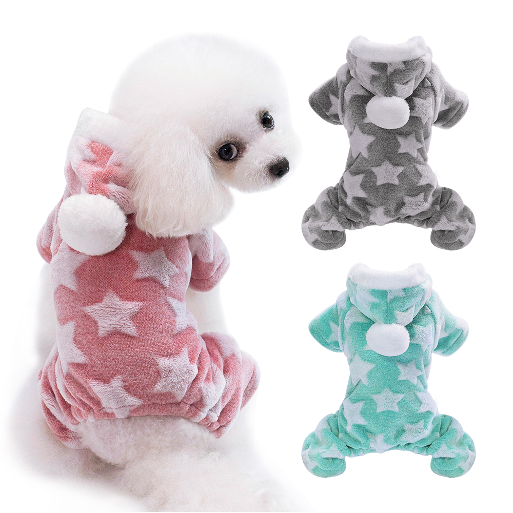 Vêtements doux pour chiens, polaire, chiot, Chihuahua, manteau d'hiver pour chat, combinaison, Costume pour chien, pyjama à capuche pour petits et moyens chiens