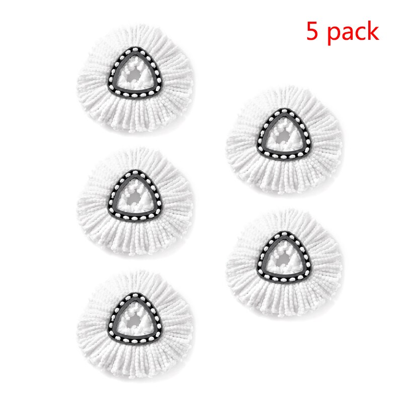 1/3/5 pièces de rechange Microfibre Spin vadrouille propre tête de recharge pour Vileda o-cèdre EasyWring outils de nettoyage ménager accessoires de vadrouille: white 5 Pack