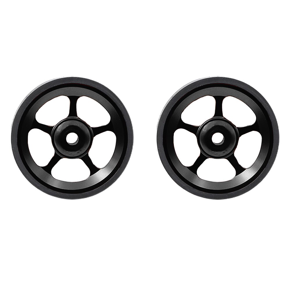 2pcs Outdoor Aluminum Alloy Super Light Easy Wheels Accessories Replacement Mini Rear Widening Folding Bike Durable For Brompton: Black