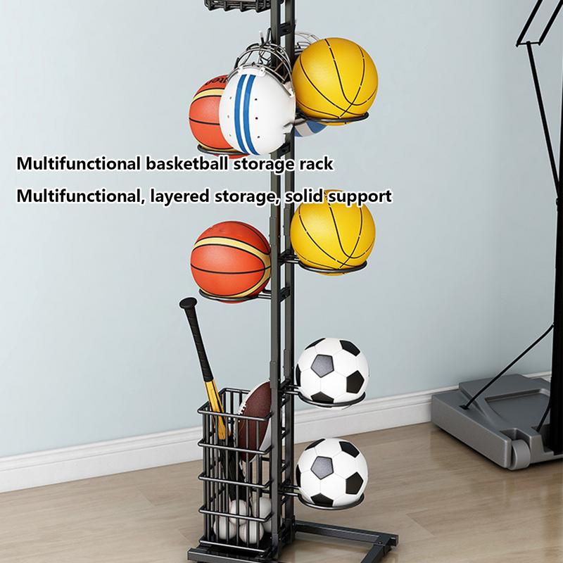 Ball Lagerung Gestell Basketball Ball Organizer Lagerung Stehen Vertikale Anzeige-ständer Basketball Organizer Gestell Für FußBall Und