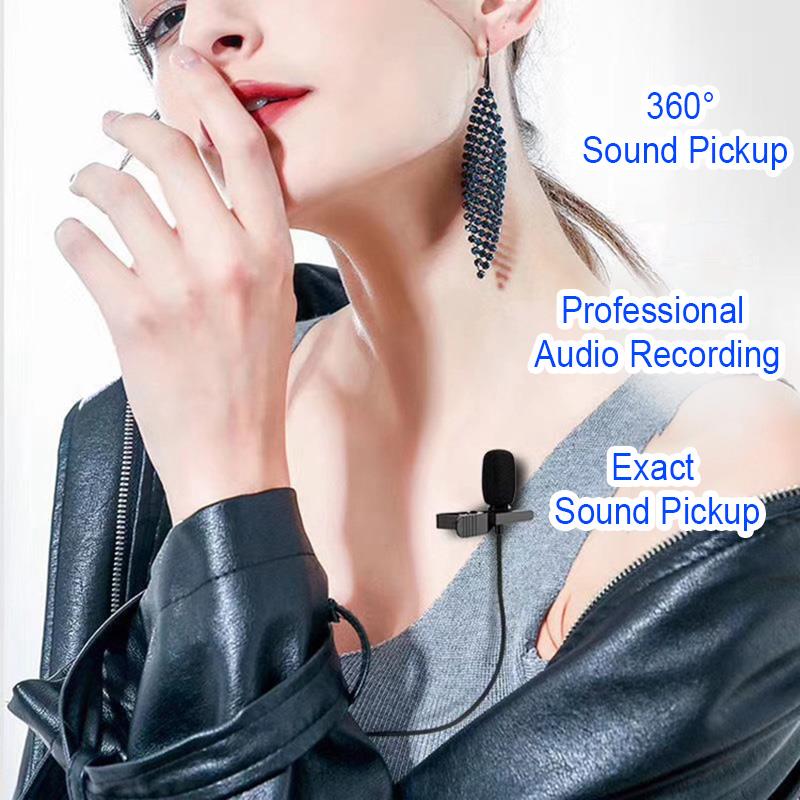 Mini Microphone Portable à clipser, pour iPhone 11 12 pro max iPad Xiaomi Smartphone Android DSLR, appareil photo, PC Portable