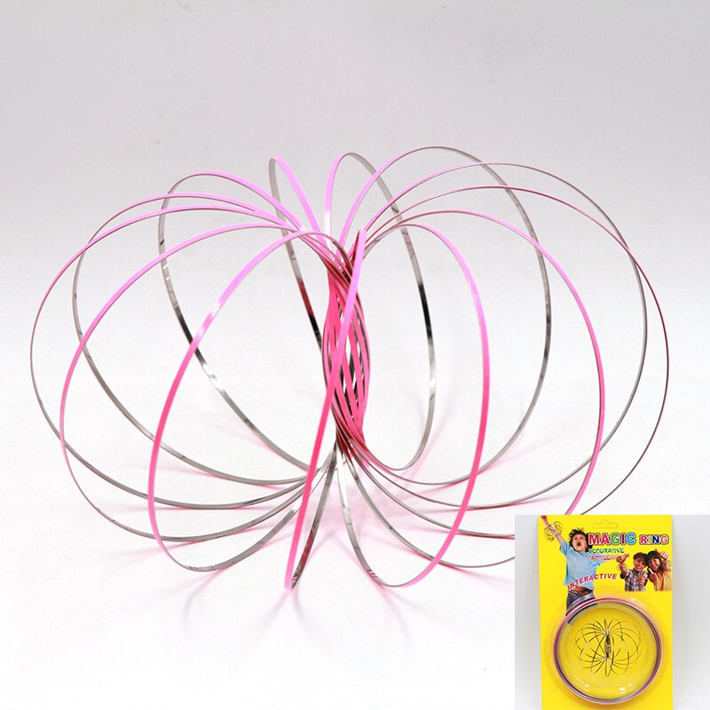 Magic Ring Toroflux Torofluxus Flowtoy Amazing Flow Rings Toys Kinetic Spring Toy Funny Outdoor Game Intelligent Toy Fidget: Glow in dark Rose