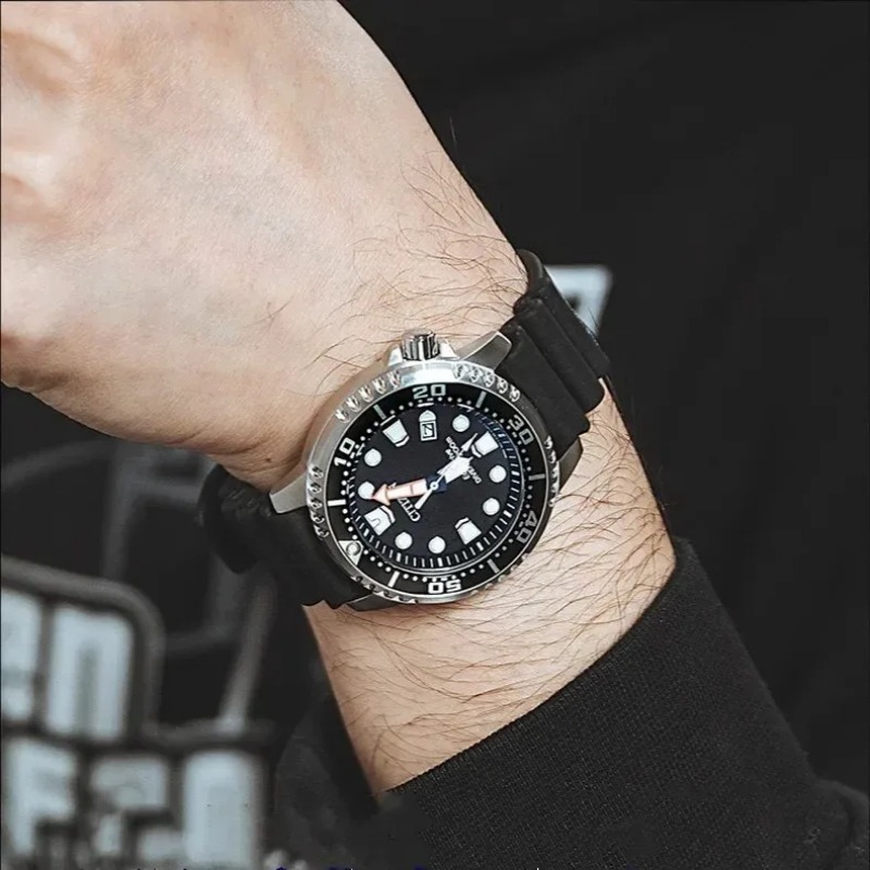 Citizen Men's Watch Luxury Brand Promaster Diver Series Eco-Drive Quartz WristwatchesThree-Pin Calendar Tape Watches
