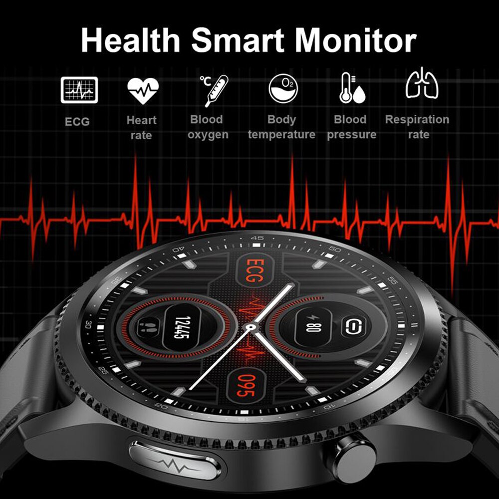 Health &amp; Fitness Smartwatch with Heart Rate Blood Pressure ECG Monitor IP68 Waterproof Watch Fitness Sports Tracker Bracelet