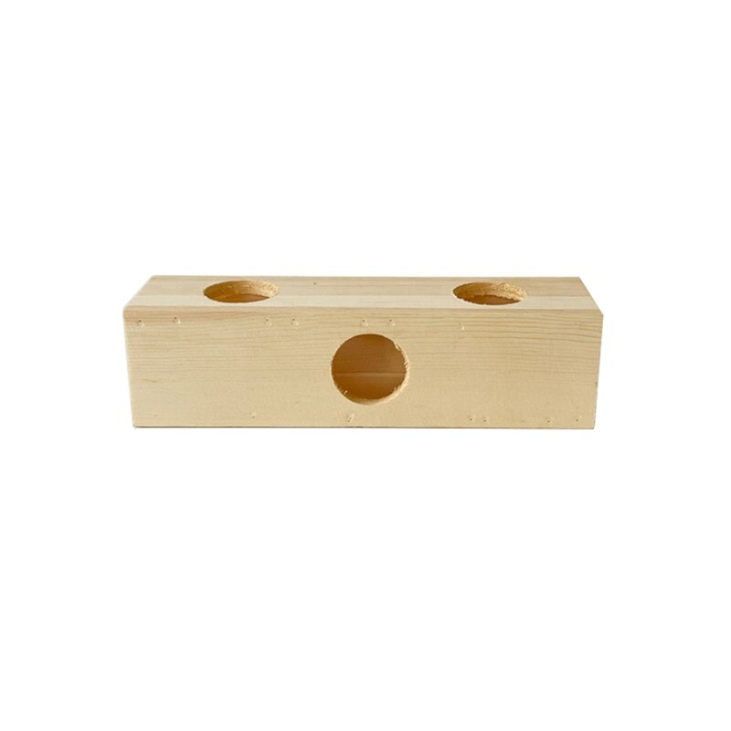 Holz Tunnel Chinchilla Versteck Kauen Spielzeug Spielen Zentrum für Igel Hamster Mäbenutzen Ratte Rennmaus Eichhörnchen 2 Arten Y5GB: 2-L