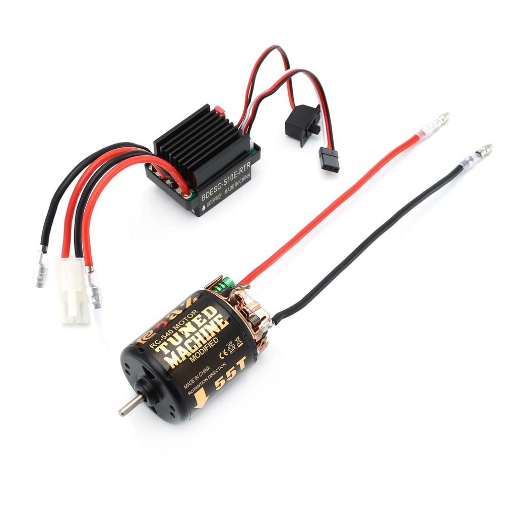Rc 540 35T 45T 55T Brushed Motor Met 320 Speed Controller Waterdicht Esc Voor Rc Auto Rock crawler Axiale SCX10 Model: 55T with 320 ESC