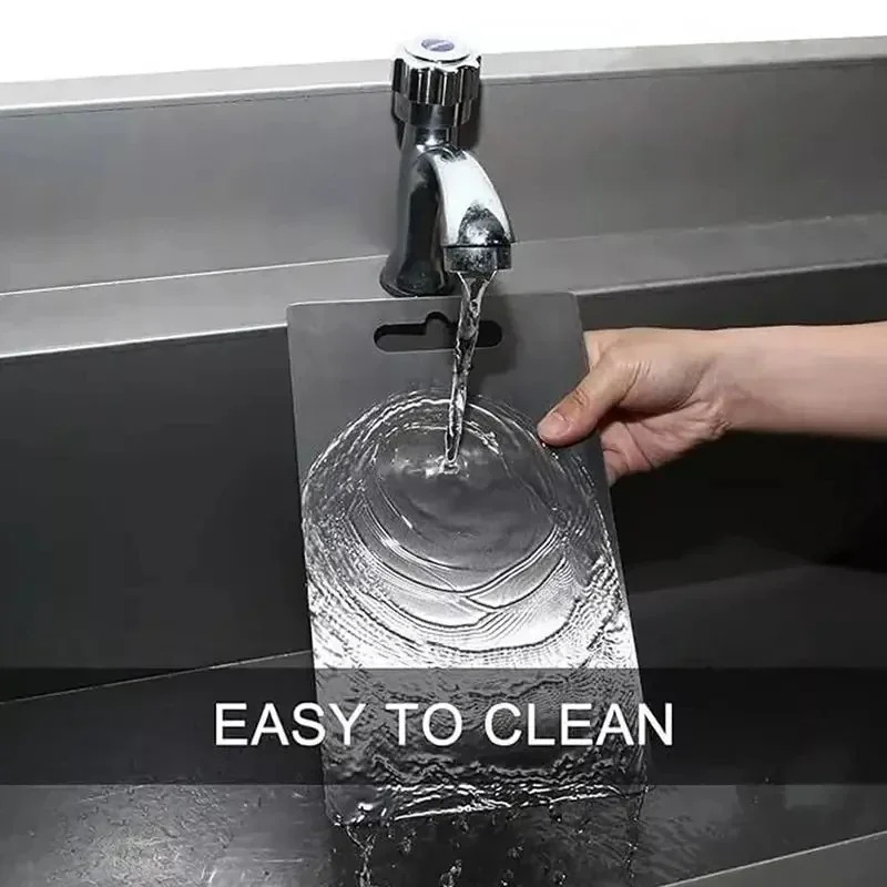 Tablas de corte de titanio para cocina, tabla de cortar de acero inoxidable, tabla de cortar de doble cara de acero inoxidable 304 de alimentaria