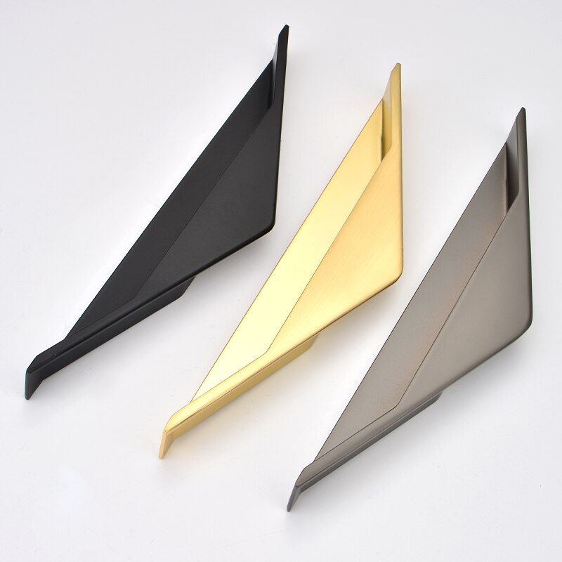 Modern minimalist embedded concealed handle light luxury cabinet door drawer hidden triangle embedded sliding door concealed