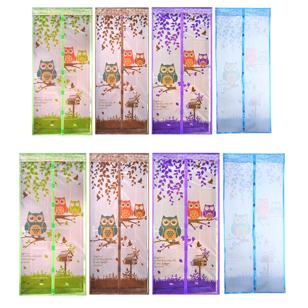 Cortina magnética antimosquitos de 4 colores, cortina de puerta de tul, pantalla de cierre automático para puerta, red de malla de verano 90/100x210cm20
