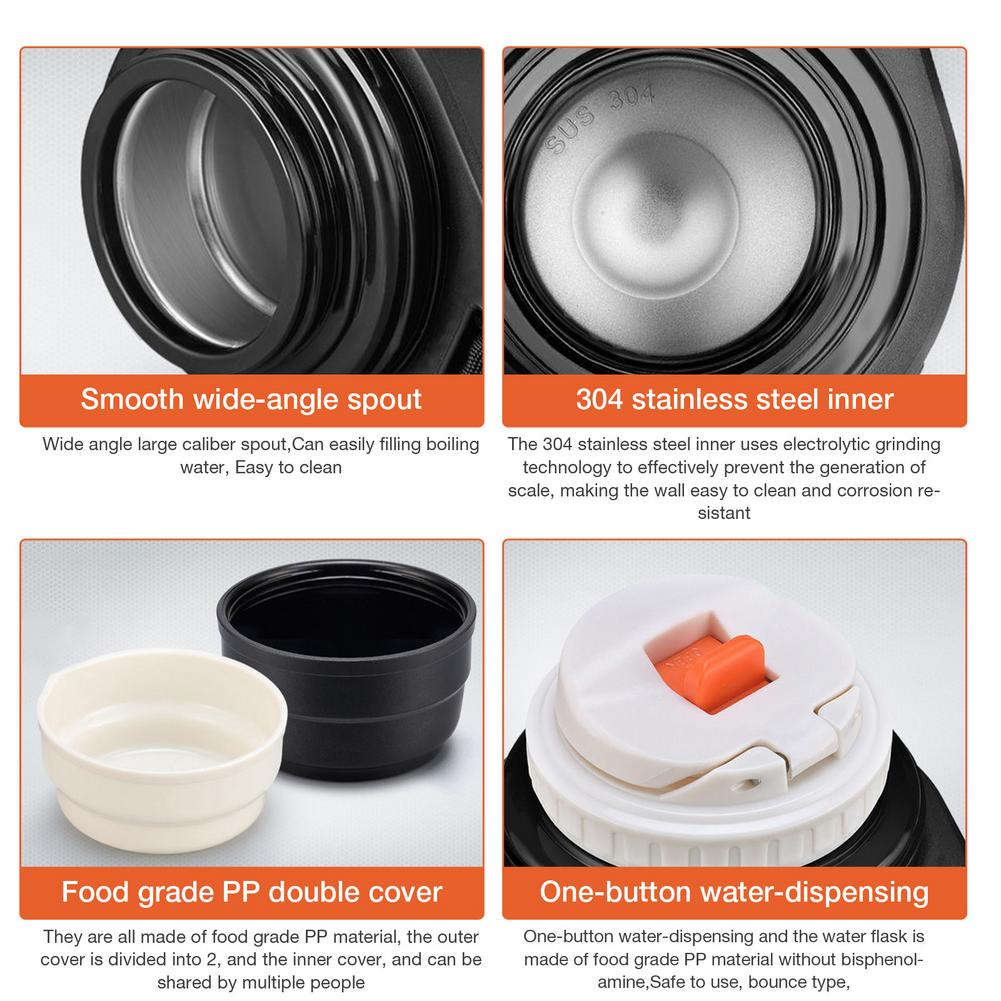 2.5L Thermos Bottle Large Capacity Stainless Steel Vacuum Flask Travel Coffee Thermo Mug School Insulated Bottle Car Home Use