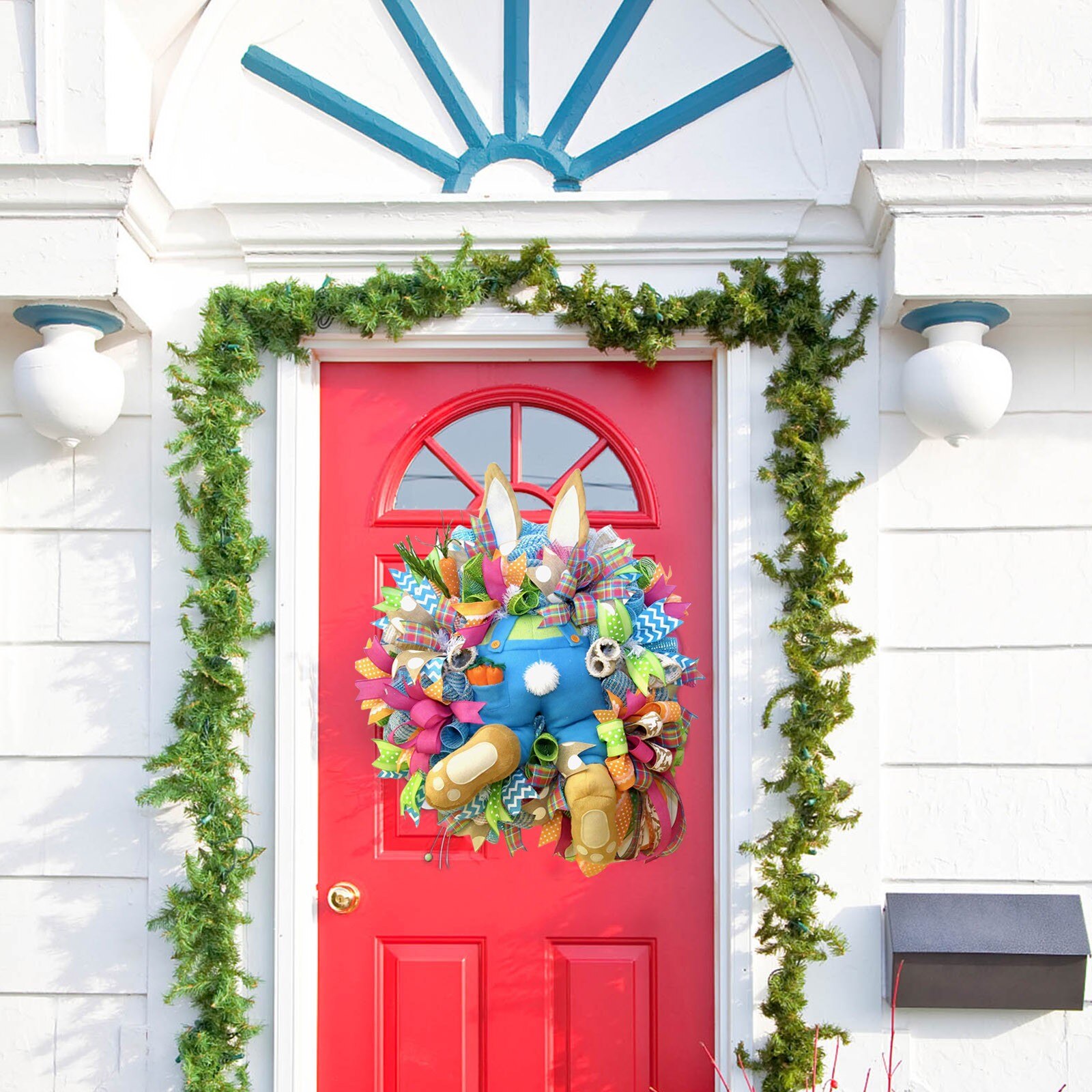 F# Easter Bunny Butt Wreath Kit Door Decorations Easter Spring Outdoor Hanging Easter Decorations For Home Wielkanoc Dekoracje