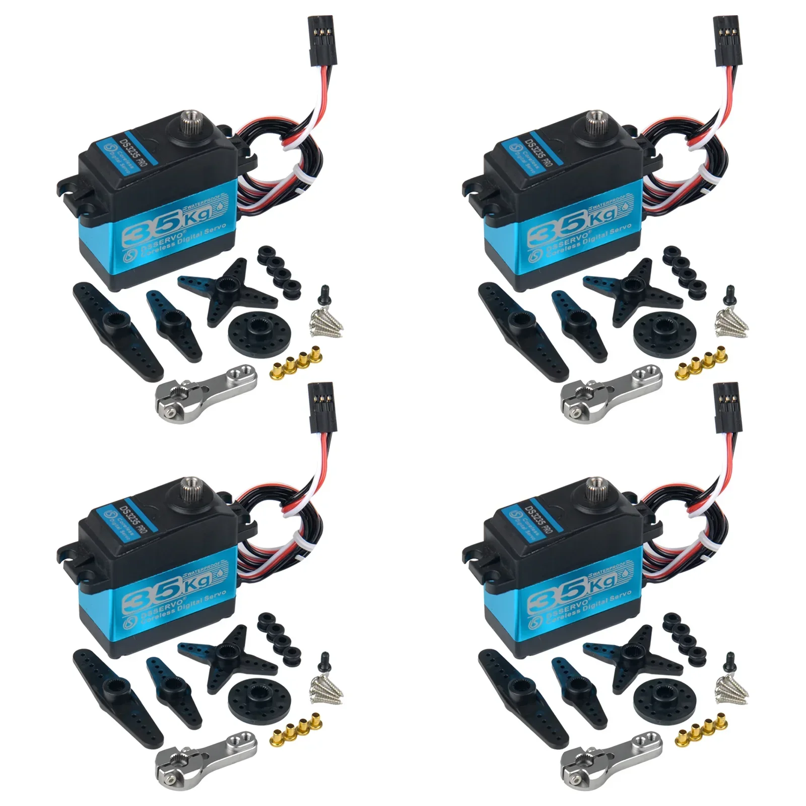 Servo Digital DS3235 PRO de 35kg, motor sin núcleo de 180/270 grados con servos de brazo Servo de 25T para Robot