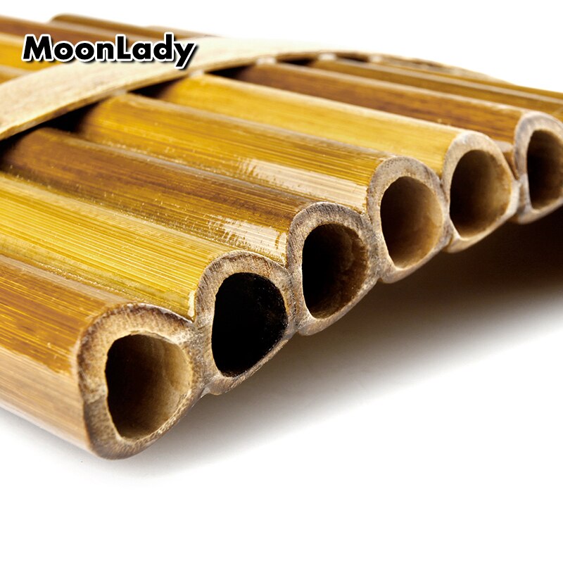 15 Pipes Natural Bamboo Chinese Folk Musical Instrument Pan Flute Wind Instrument Panpipes G Key Flauta Handmade Panflute