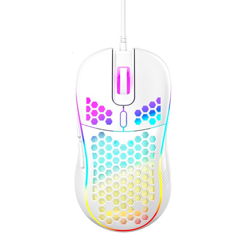 2022 Gaming Mouse USB Wired Mice RGB Backlight 6 Keys Mouse For PC Gaming Mouse Laptop Computer Game Mouse Hollow Mice&amp;Keyboards: white