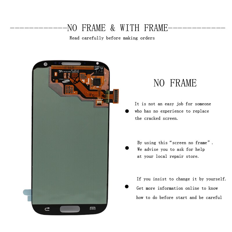 Pantalla LCD Original Amoled LCDs para Samsung Galaxy S4 i9506 i9500 i9505 i337, digitalizador de pantalla táctil con marco