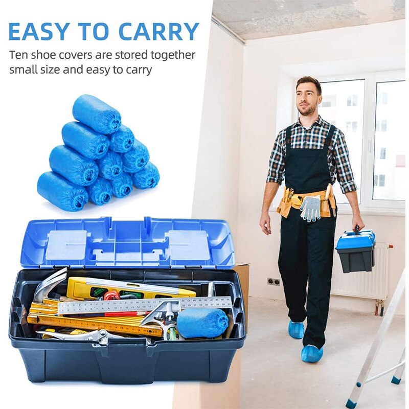 100 Stks/zak Wegwerp Plastic Overschoenen Overschoenen Case Waterdichte Schoen Cover Pouch Anti Dity Dust Regendicht Outdoor Boot Cover