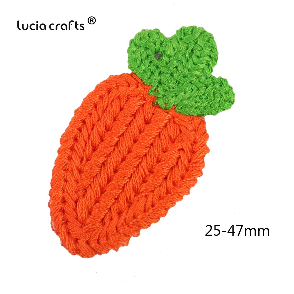 10 Pcs/6 Stuks Wortel Fruit Cherry Gehaakte Gebreide Patches Geappliceerd Handwerken Diy Naaien Kleding Ambachten Hoofddeksels Decor L0823: Style 2  10pcs