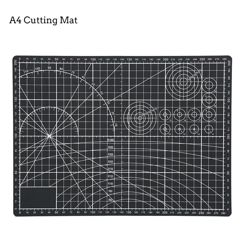 LMDZ A3 A4 A5 Double Sided Cutting Mat Cutting Board Mat Patchwork Mat Cutting Mat Patchwork Tool DIY Cutting Board 1 Pcs: A4 Black