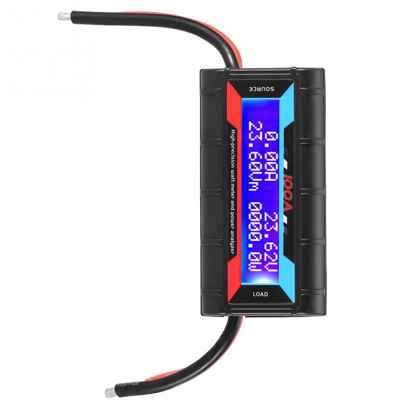 60V/100A Digital Watt Meter Digital High Accuracy Watt Meter Power Analyzer RC Volt Amp Meter LCD Power Analyzer Measurment
