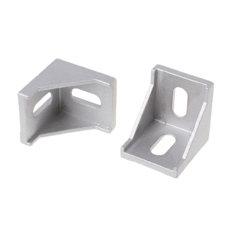 10pcs 4040 Fasten Fitting Angle 40x40 L Connector Aluminum Corner Bracket Joint Brace 35ED