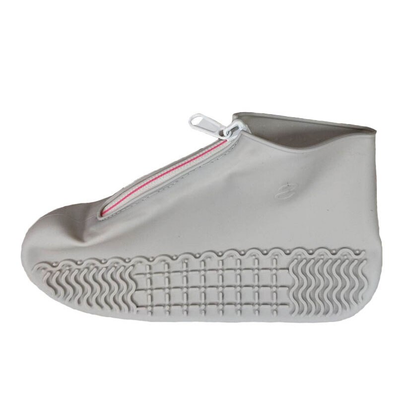 Silica Gel Cycling Waterproof Shoes Covers Unisex Reusable Children Walking Rain Cover Shoes Accessories: Gray / L