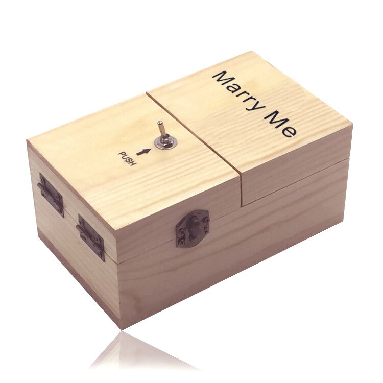 Drôle en bois boîte inutile nouveaux jouets exotiques Anti-Stress Gadgets Surprise jouer astuces blagues pratiques jeu pour les amis: Beige 4