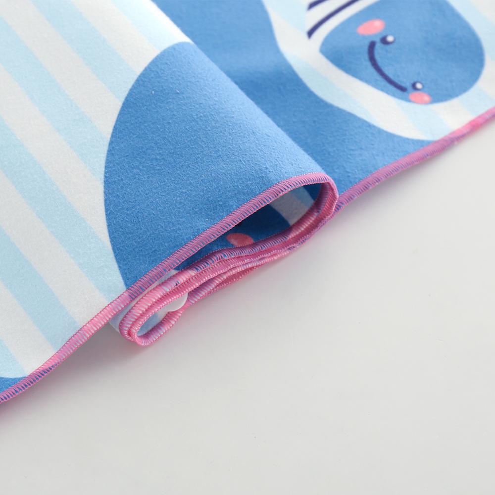 ED-Lumos bleu baleine à capuche enfants serviette de bain serviette enroulée de plage pliant pour garçons filles tout-petits de moins de 7 ans