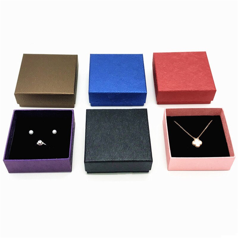 20pcs/group, special paper box with full leather paper, ring box pendant box, multi-purpose jewelry box, factory outlet, la