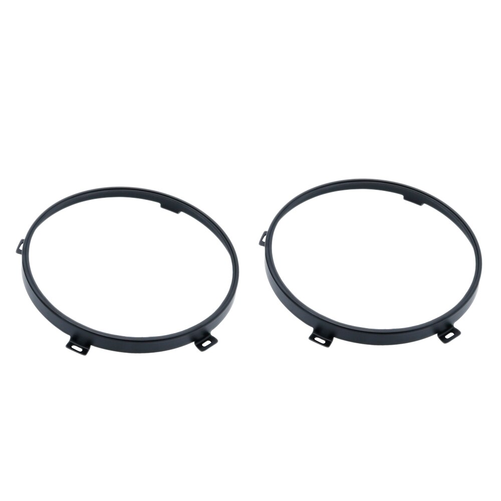 Soporte de montaje de anillo redondo para faro delantero, accesorio para faro delantero Led de 7 pulgadas, color negro, para Jeep Wrangler Jk Tj 07-17, 2 uds.: Default Title
