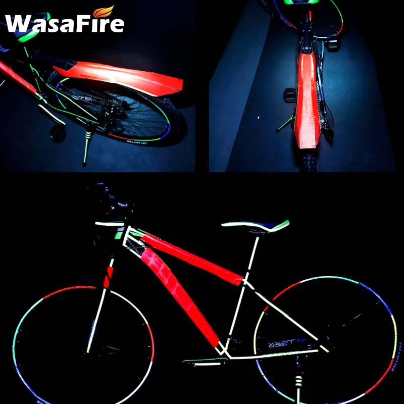 100*5cm reflekterende cykel klistermærke cykelhjul eger klæbebånd mærkater nat sikkerhed advarsel klistermærker cykel tilbehør