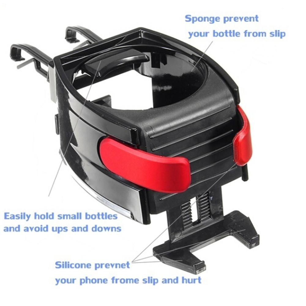 Car Air Vent Drink Cup Bottle Holder 2 in 1 Adjustable Mobile Phone Mount Bracket Stand Cradle Automotive interior accessories