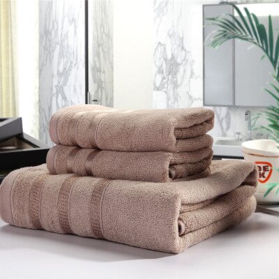 100%  bambus fiber badehåndkle sett fast liten hånd ansikt vaskeklut håndkle stort dårlig håndklær absorberende hjemme dårlig hotell dusj: kaki / 70 x 140cm 1pc