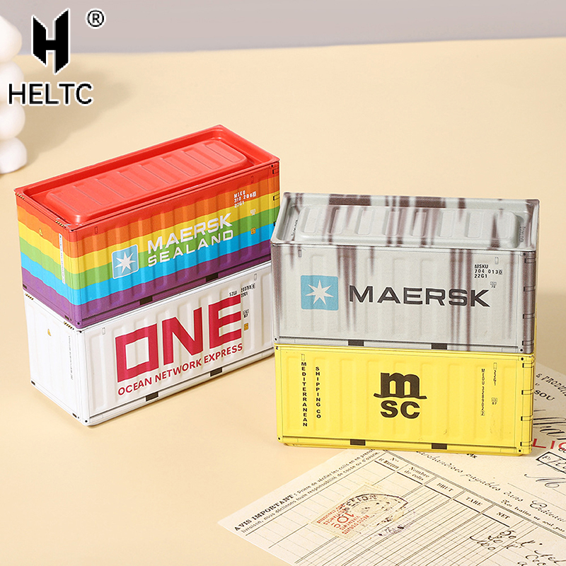 Kreative Retro Industrie Stil Container Mini Kleine Container Modell Ornament Desktop Miniatur Lagerung Box Büro Organizer