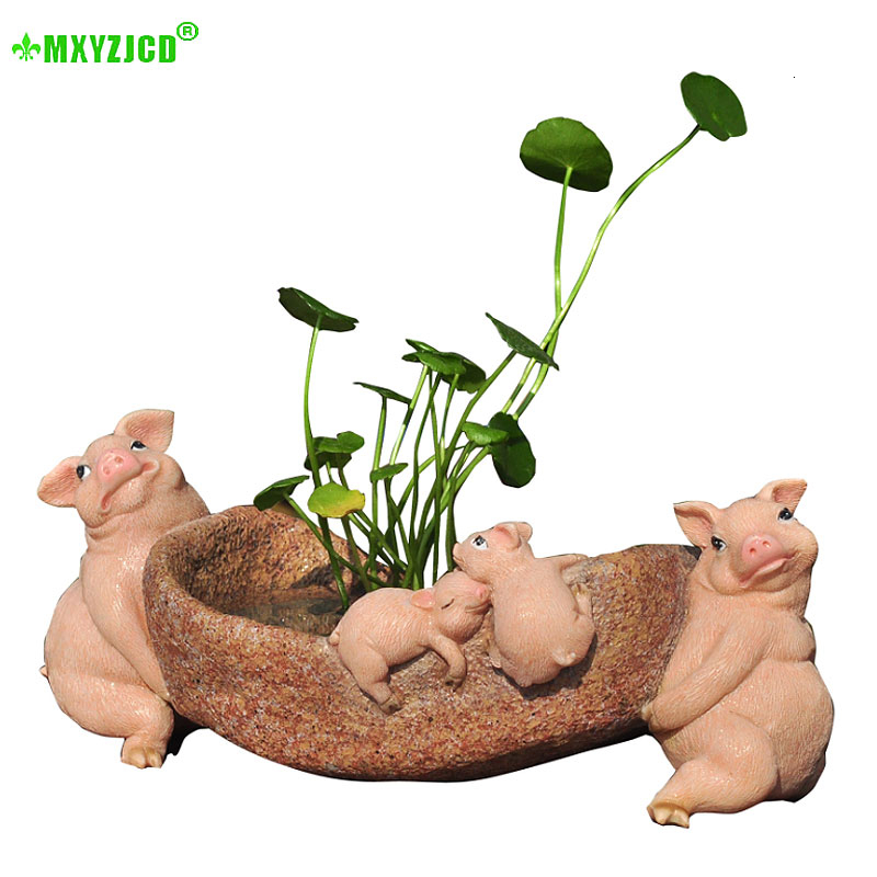 Zodiac Varken Hars Decoratie Simulatie Dier Sculptuur Ambachten Office Desktop Geluk Decoratie Tuin Micro Landschap Ingemaakte