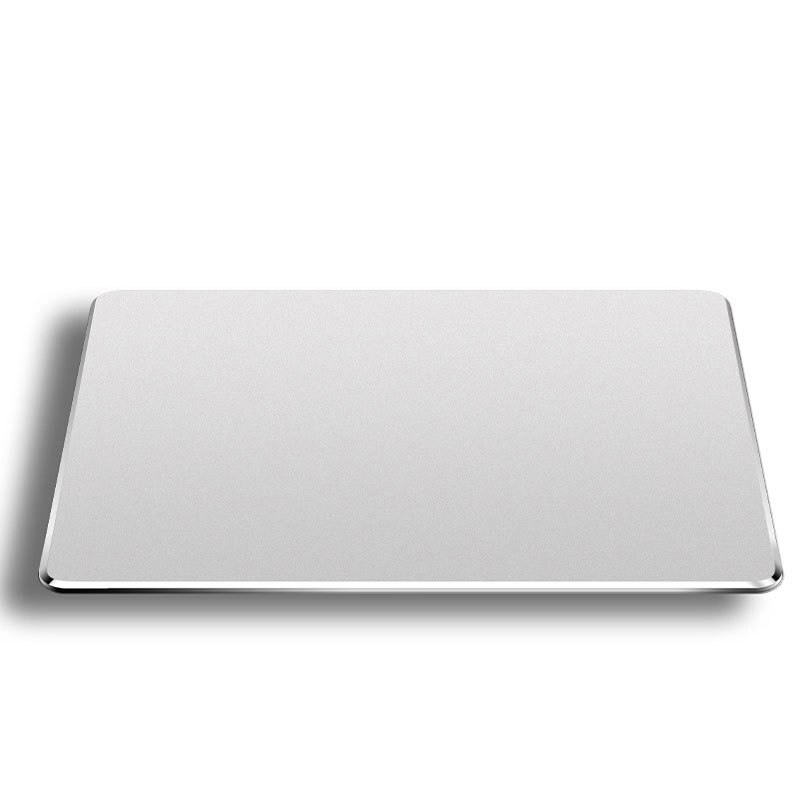Tapis de souris en aluminium et métal, dur, lisse, mat, fin, antidérapant, étanche, contrôle rapide et précis, pour le bureau et la maison: XS / Argent