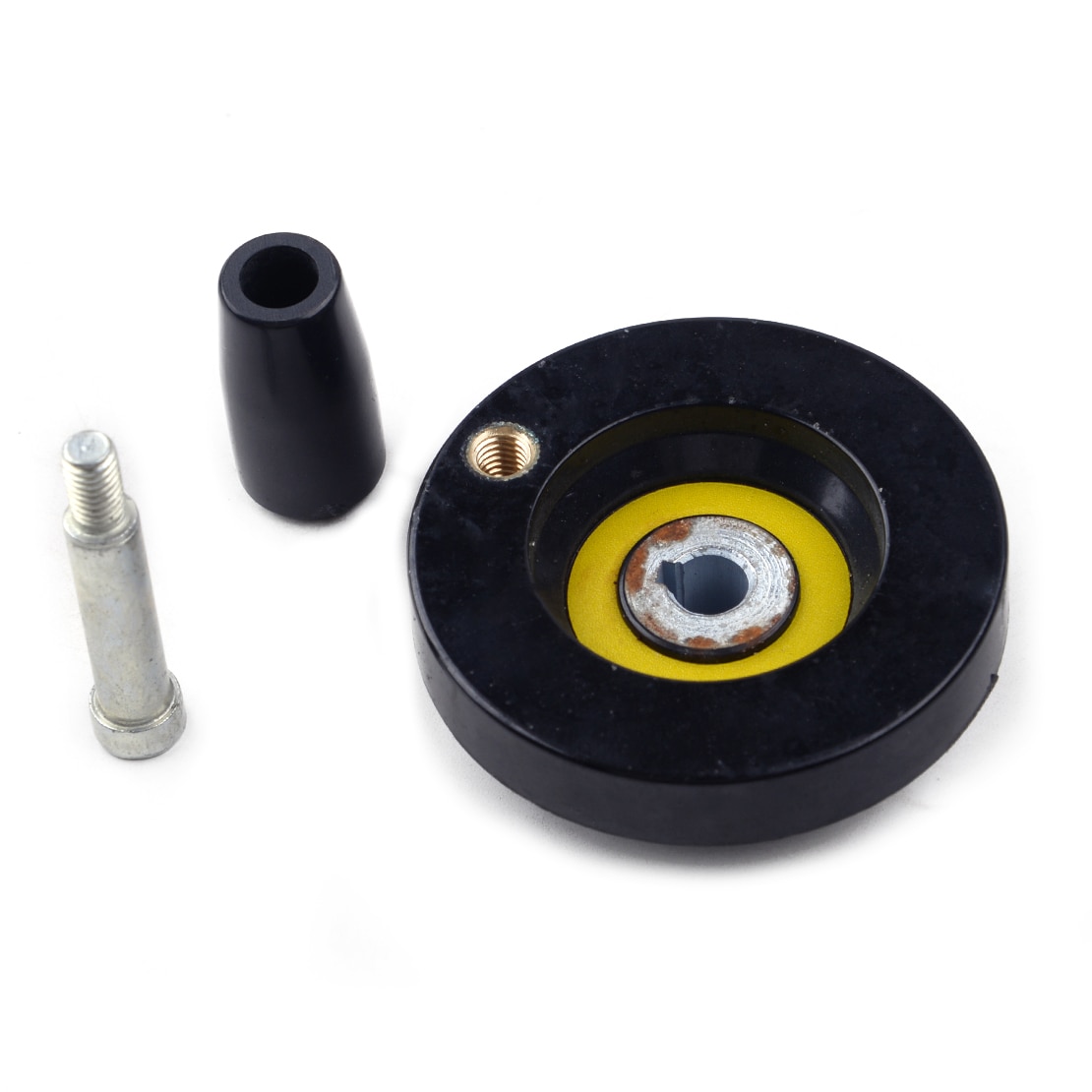 63mm M6 Lead Screw Rod Hand Wheel with Revolving Handle Grip for Lathe CNC Cranking Milling Machine