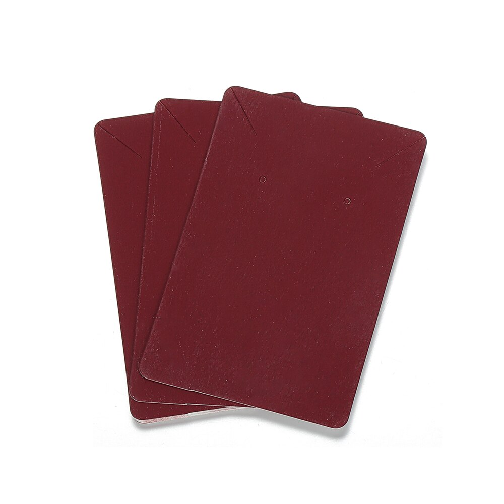 50 sztuk/partia 5x5cm 6x9cm Kraft Paper Card kolczyki naszyjniki karty do pakowania biżuterii karton wiszące cena Tag karty: 6X9cm Wine red color