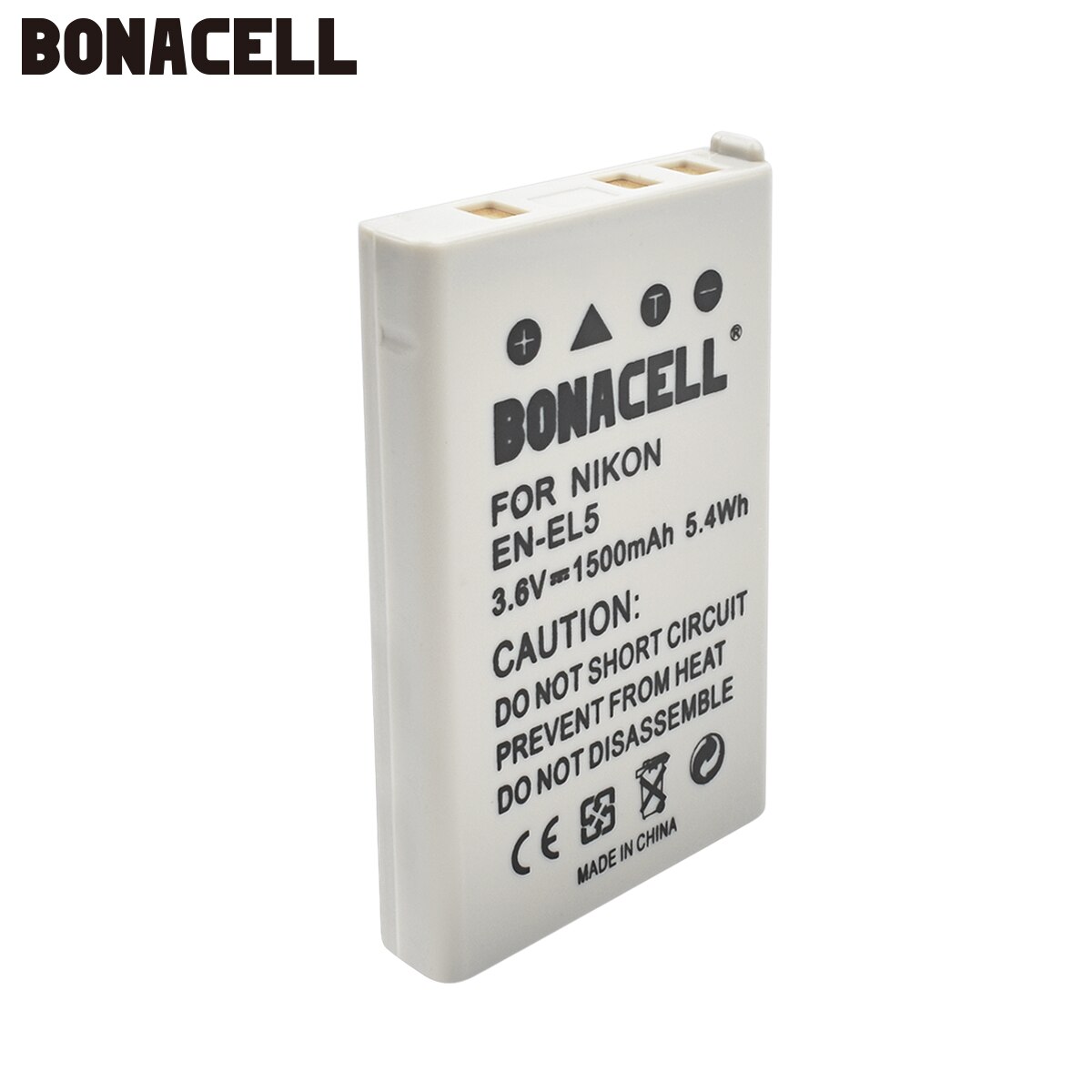 Bonacell 1500mAh EN-EL5 Digital Camera for Nikon Coolpix P4 P80 P90 P100 P500 P510 P520 P530 P5000 P5100 L50: 1 Piece Battery