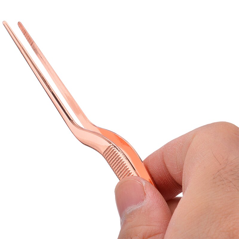 13.9 Cm Rvs Chef Plating Tweezer Tang Rose Gold Professionele Keuken Gereedschap