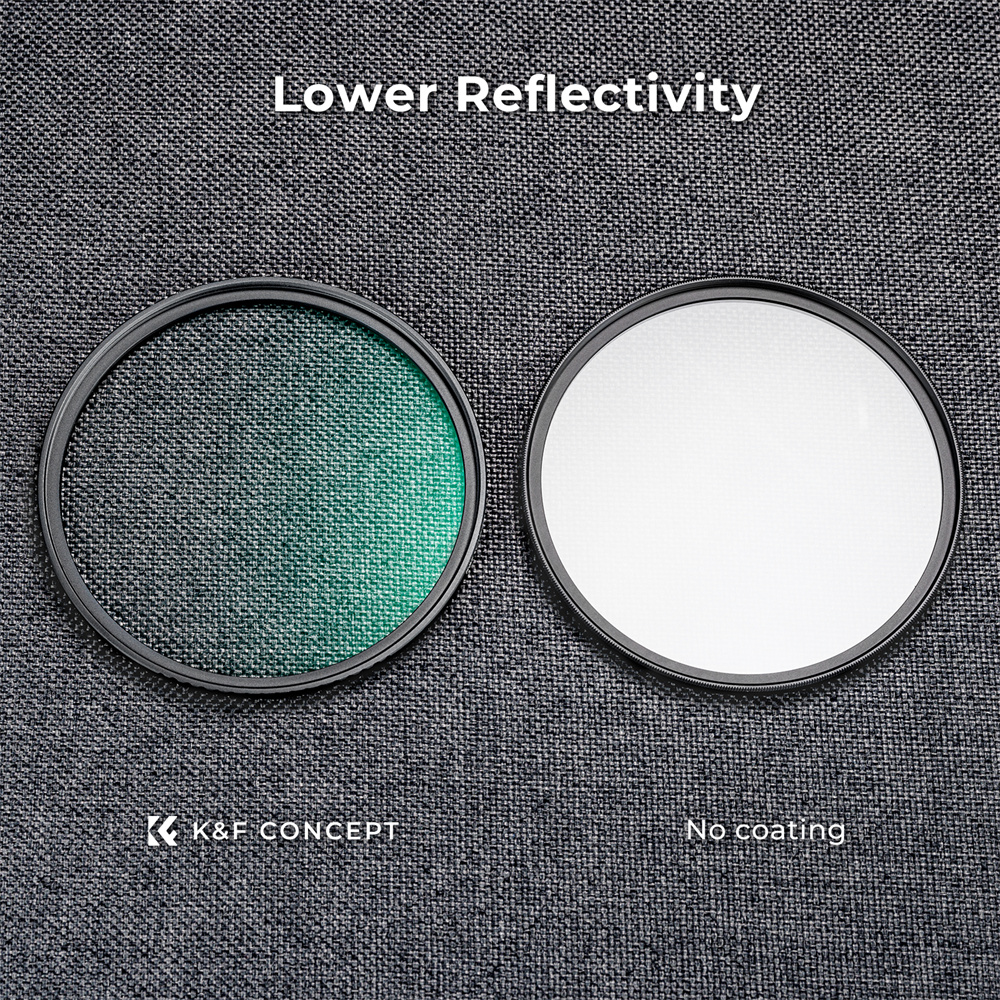 K & F Concept Filtro de niebla negro 1/4 filtro de niebla 55mm 58mm 62mm 67mm filtro 3 uds paño de limpieza con 18 recubrimientos multicapa Nano K