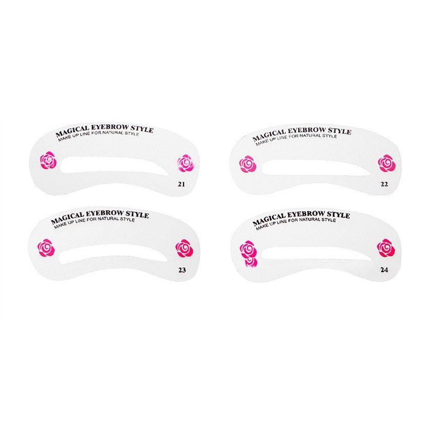24 Styles Eyebrow Stencils, Eyebrow Template, DIY Grooming Eyebrow Shaping Kit, Reusable Eyebrow Stencil, Washable for Women